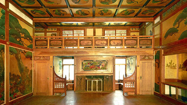 松楓殿　松楓の間の正面壁面