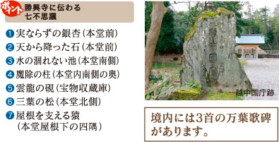 ポイント：勝興寺に伝わる七不思議